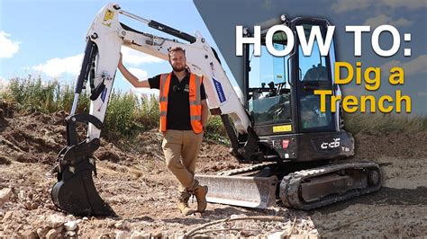 can you dig off the side on a mini excavator|how to trench an excavator.